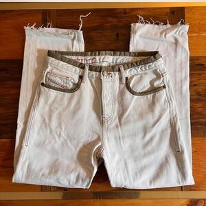 Diesel White and green jeans